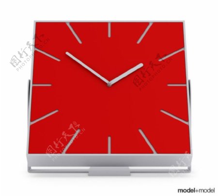 红色创意时钟