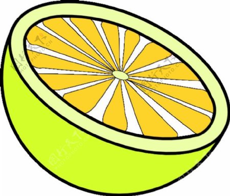 切柠檬剪贴画