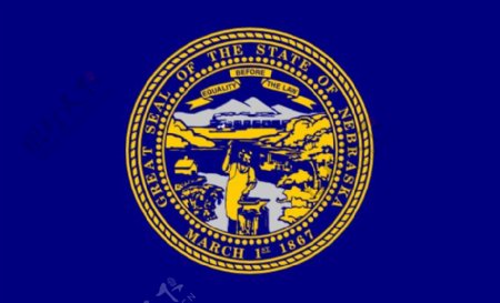 美国内布拉斯加州旗剪贴画
