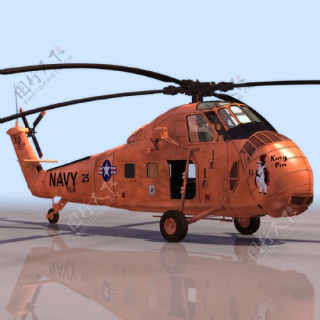 军事直升机3D素材