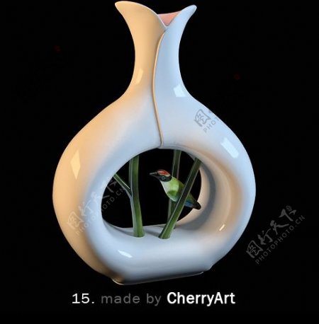 创意花瓶模型