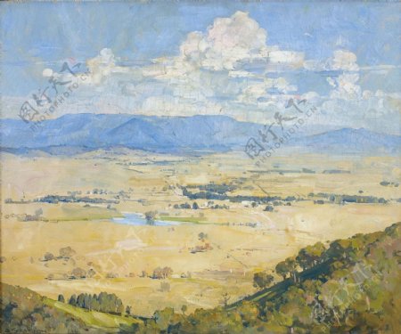 ArthurStreetonMelbasCountry1936澳大利亚画家ArthurStreeton印象派风景油画装饰画