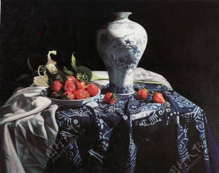 2785250花卉水果蔬菜器皿静物印象画派写实主义油画装饰画