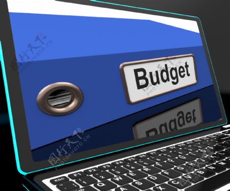 笔记本电脑显示财务报告预算文件