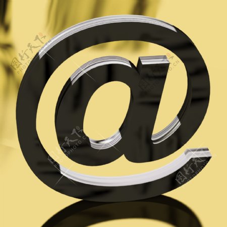 银电子邮件符号代表的Internet邮件和通讯