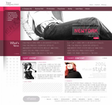 韩国疯狂女性网站模板