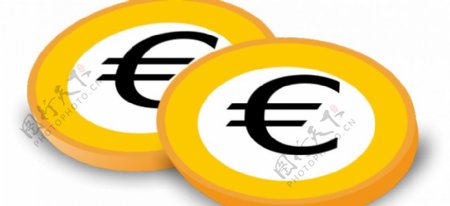 欧元硬币的矢量图形