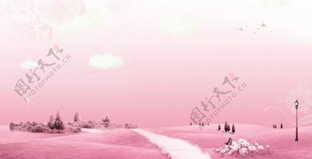 粉色梦幻背景图片