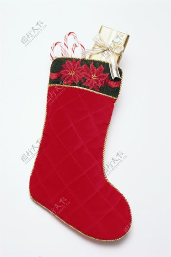红色圣诞袜袜子耶诞节圣诞节