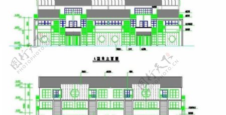 带车库及露台三层双拼别墅建筑设计施工图nbsp8x23