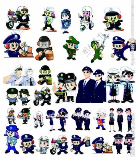 卡通警察位图图片