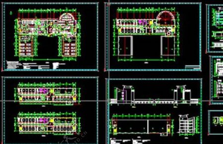 学校食堂建筑施工图CAD详图经典实例6