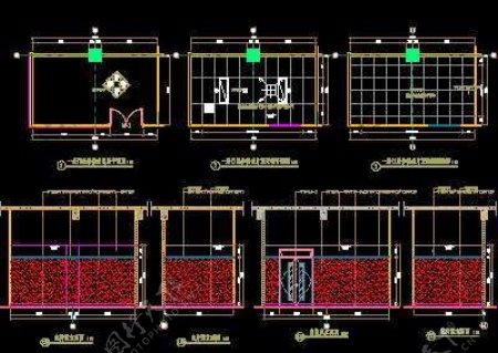 一层出片室平面天花地面铺装立面图门诊急诊楼装修CAD施工图