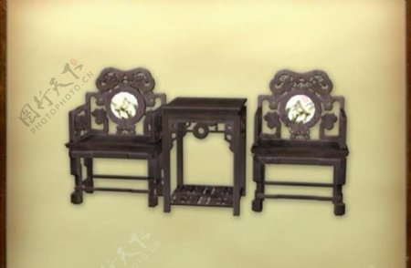 中国古典家具古典家具组合0123D模型