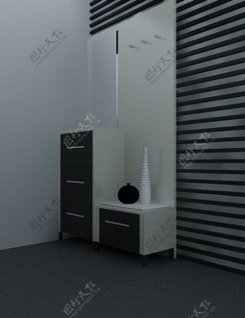 鞋柜3d模型柜子图片5