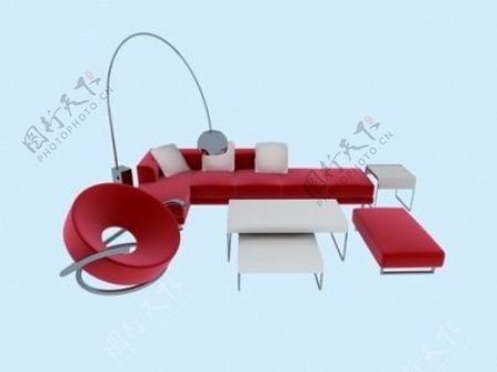 沙发椅子3D模型设计
