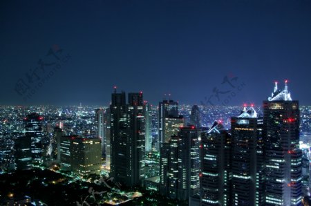 东京城市夜景俯瞰图片