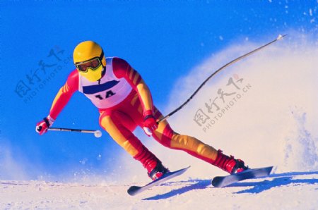 滑雪极限运动雪山