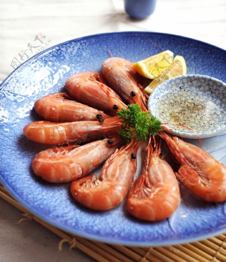 日式料理深海甜虾高清摄影图片素材