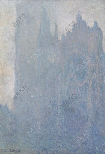 ClaudeMonetTheCathedralintheMist1894法国画家克劳德.莫奈oscarclaudeMonet风景油画装饰画