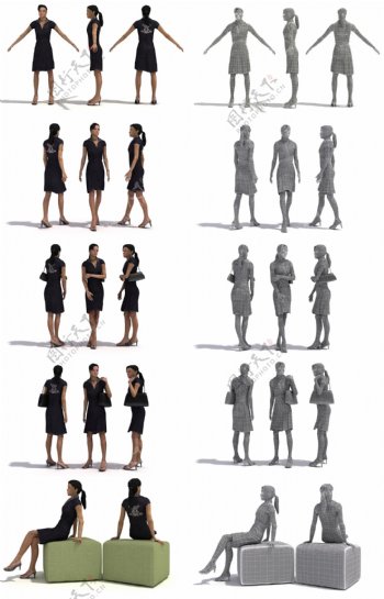 3dmax女性模型图片