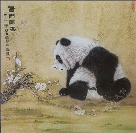中国画熊猫