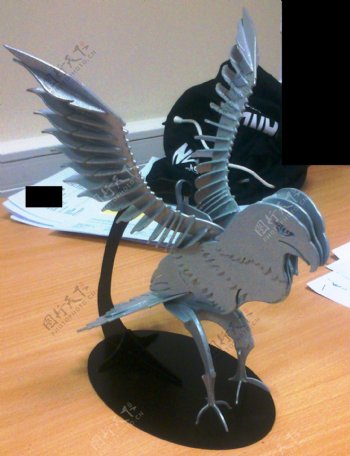 猎物的三维模型的3D益智metalcraftdesign美国秃头鹰金属片拼图的鸟