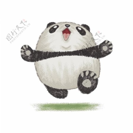 位图插画卡通动物熊猫免费素材