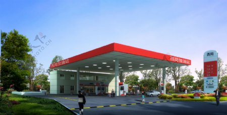 中石化标准加油站图片