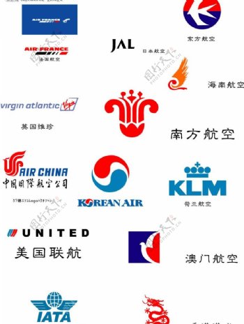航空logo矢量图图片