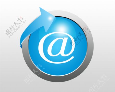 水晶质感电子邮件图标图片