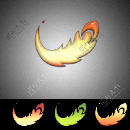 羽毛水晶logo设计图片
