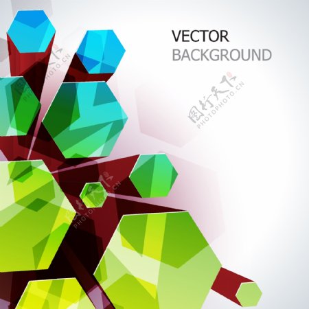 矢量素材立方体缤纷3D背景