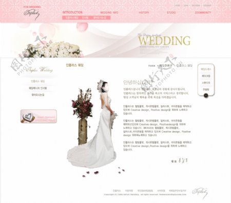婚纱网页模板图片