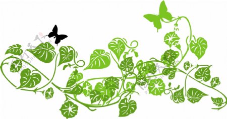 印花矢量图动物昆虫优雅植物树叶免费素材