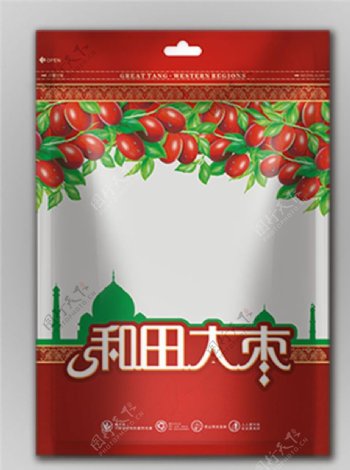 红枣包装袋平面图图片