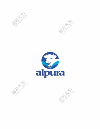 Alpuralogo设计欣赏Alpura知名食品标志下载标志设计欣赏