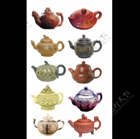 抠好的古典茶艺茶壶