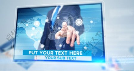 蓝色科技企业公司产品推广展示AE视频模板