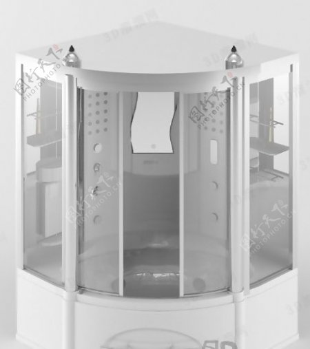 3D淋浴房模型