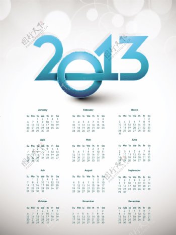 2013创意日历模板