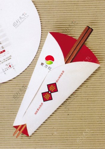 餐厅筷子宣传海报