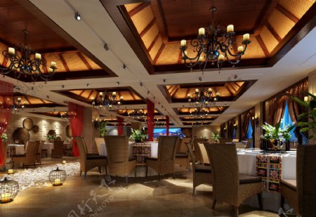 酒店宴会厅效果图巴厘岛风格图片