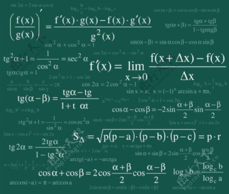 数学物理公式矢量素材