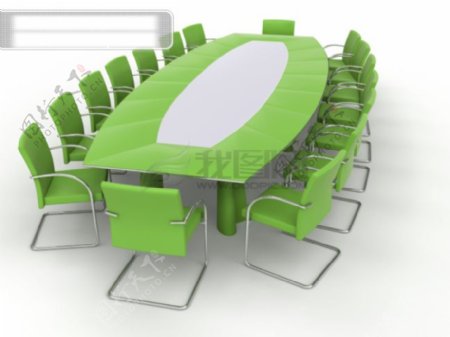 绿色会议桌图片素材.jpg