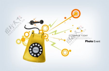 高清PSD分层素材通讯电话