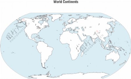 世界各大洲地图矢量