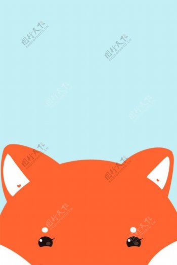 位图可爱卡通卡通动物狐狸免费素材