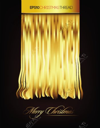 金色线条圣诞背景图片