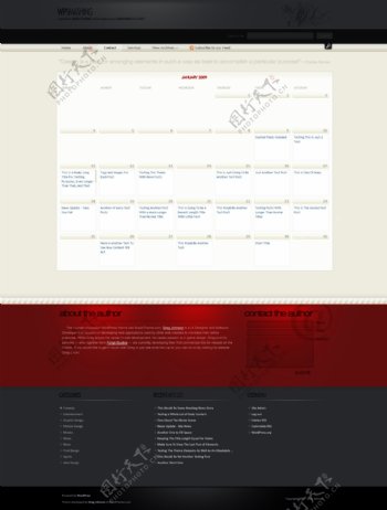 欧美网页模板日历图片